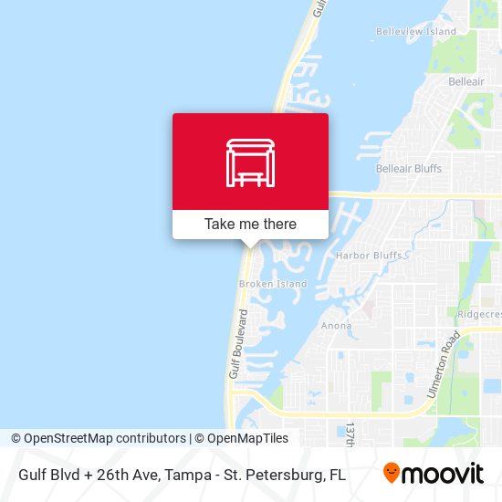 Gulf Blvd + 26th Ave map