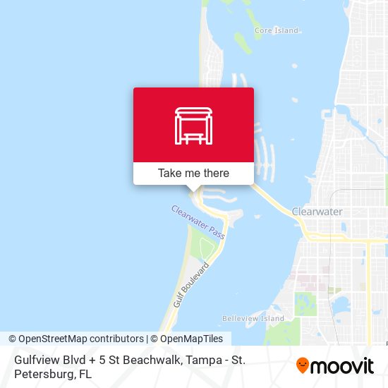 Gulfview Blvd + 5 St Beachwalk map