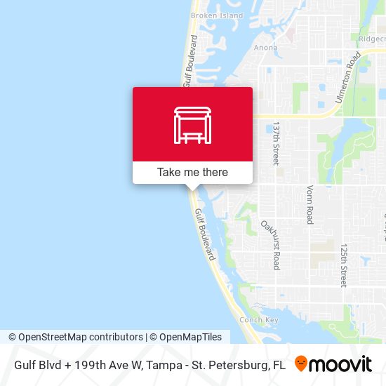 Gulf Blvd + 199th Ave W map