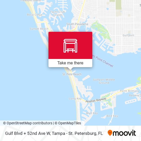 Mapa de Gulf Blvd + 52nd Ave W