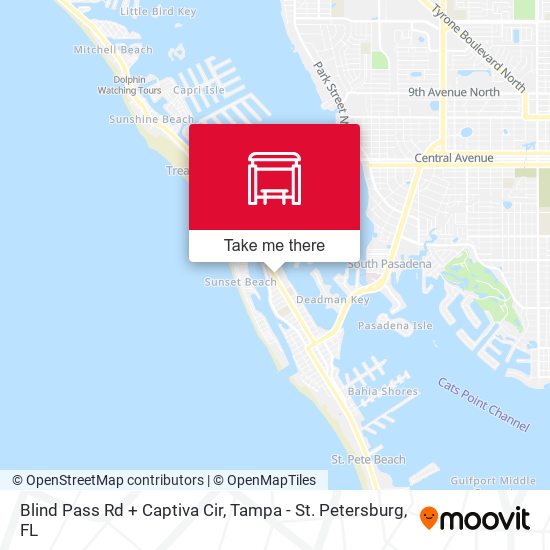 Mapa de Blind Pass Rd + Captiva Cir