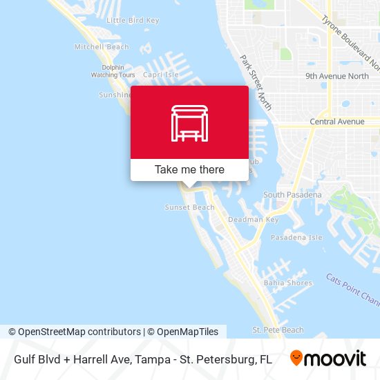 Mapa de Gulf Blvd + Harrell Ave