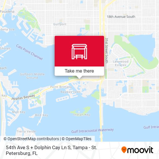 54th Ave S + Dolphin Cay Ln S map
