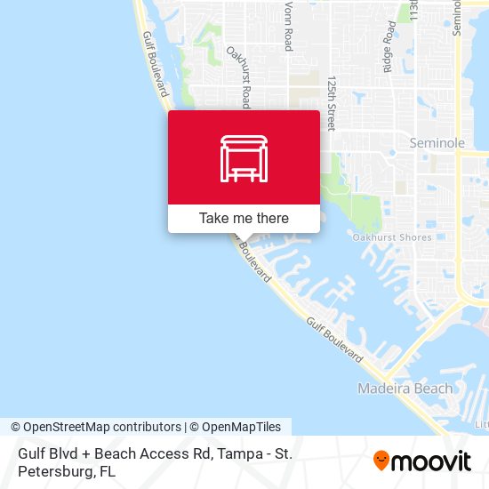 Mapa de Gulf Blvd + Beach Access Rd
