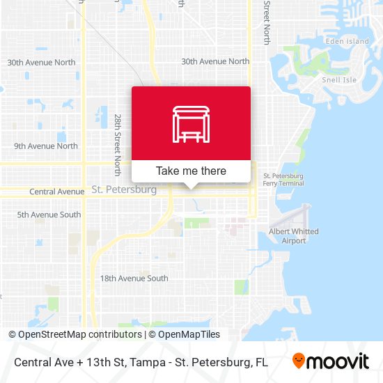 Central Ave + 13th St map