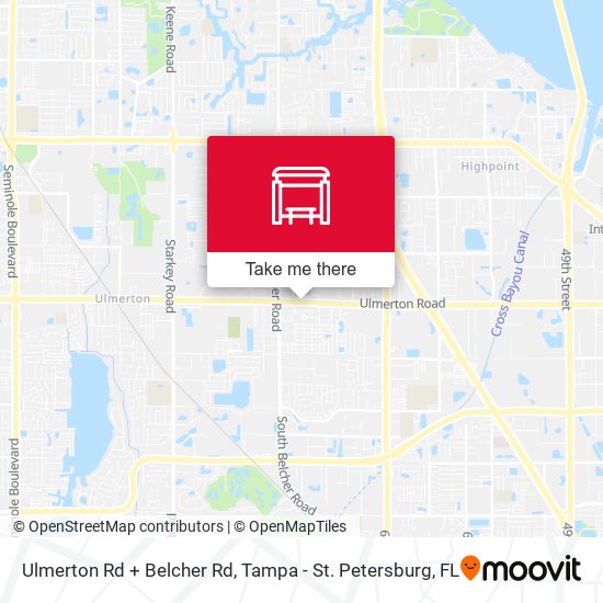 Ulmerton Rd + Belcher Rd map