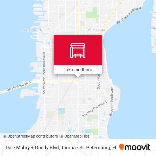 Mapa de Dale Mabry + Gandy Blvd