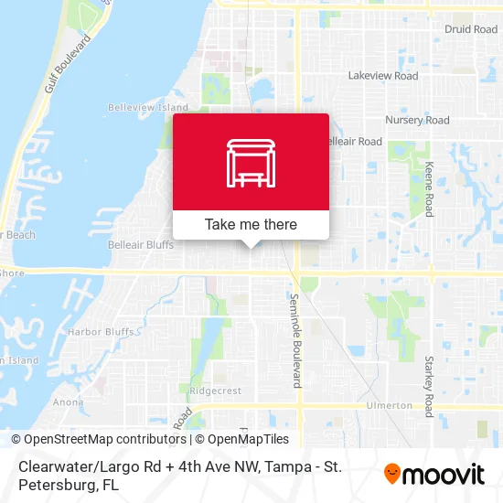 Clearwater / Largo Rd + 4th Ave NW map