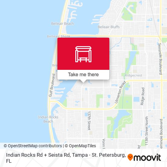 Mapa de Indian Rocks Rd + Seista Rd