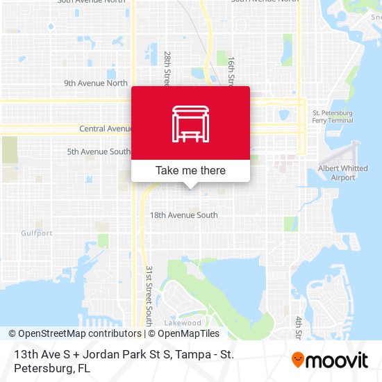 13th Ave S + Jordan Park St S map
