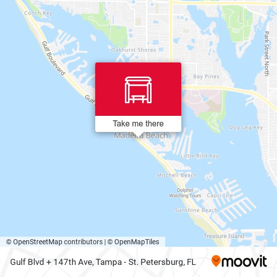 Gulf Blvd + 147th Ave map