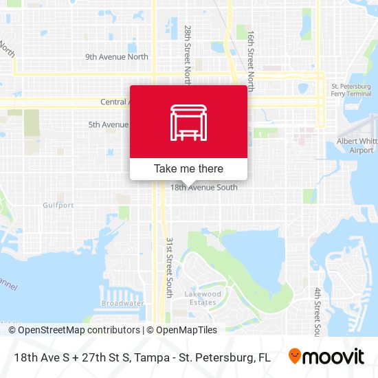 Mapa de 18th Ave S + 27th St S