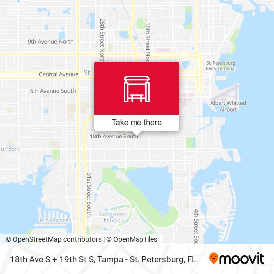 18th Ave S + 19th St S map