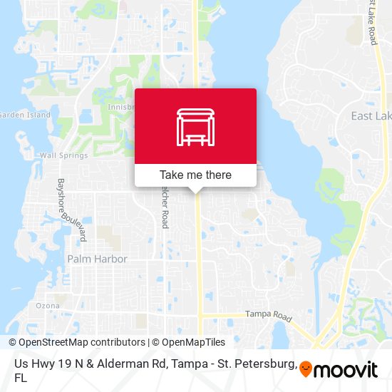 Us Hwy 19 N & Alderman Rd map