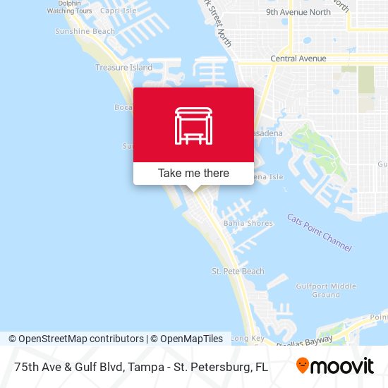 75th Ave & Gulf Blvd map