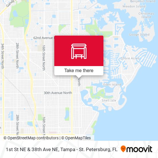 1st St NE & 38th Ave NE map