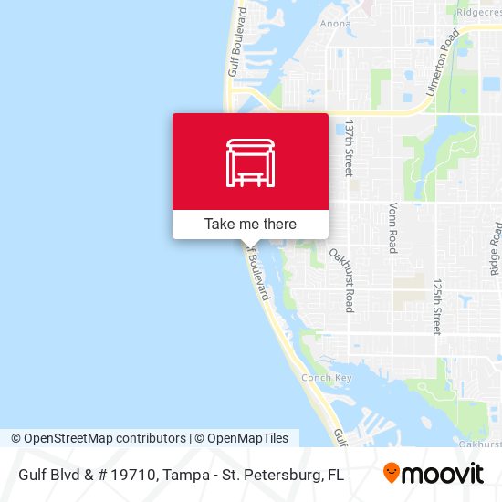 Gulf Blvd & # 19710 map