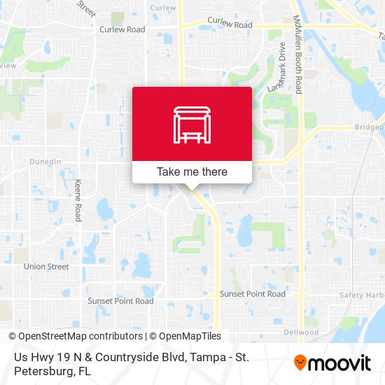 Us Hwy 19 N & Countryside Blvd map