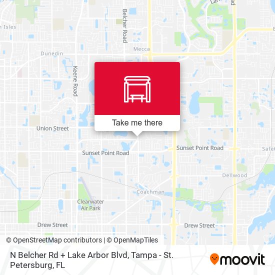 Mapa de N Belcher Rd + Lake Arbor Blvd