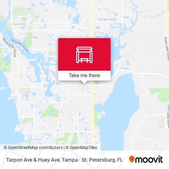 Tarpon Ave  & Huey Ave map