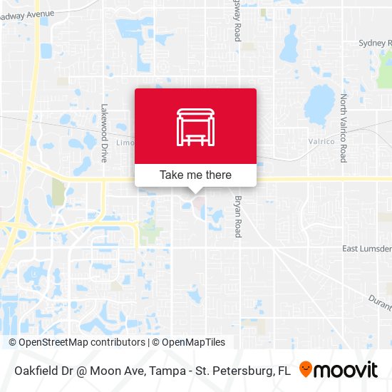 Oakfield Dr @ Moon Ave map