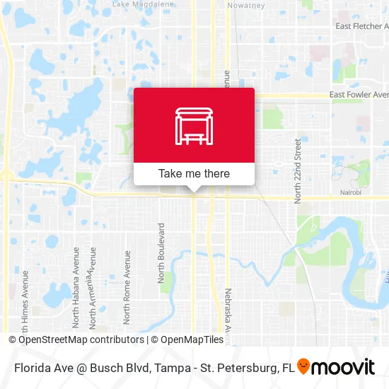Florida Ave @ Busch Blvd map