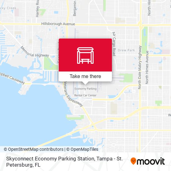 Skyconnect Economy Parking Station map