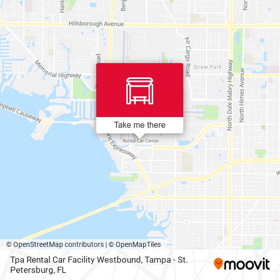 Mapa de Tpa Rental Car Facility Westbound