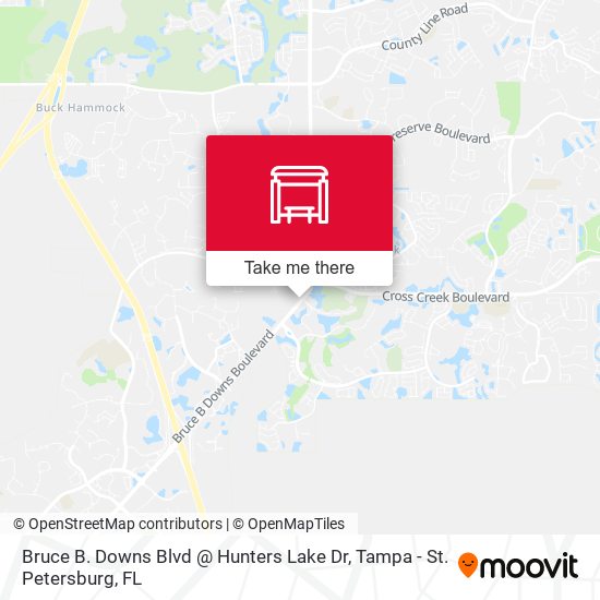 Bruce B. Downs Blvd @ Hunters Lake Dr map