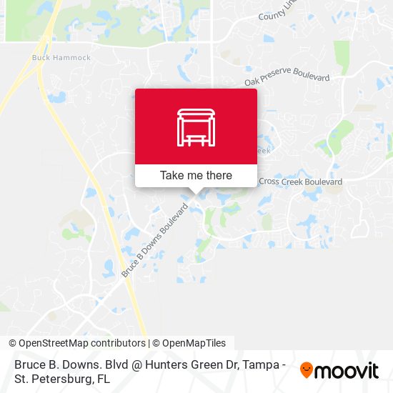 Bruce B. Downs. Blvd @ Hunters Green Dr map