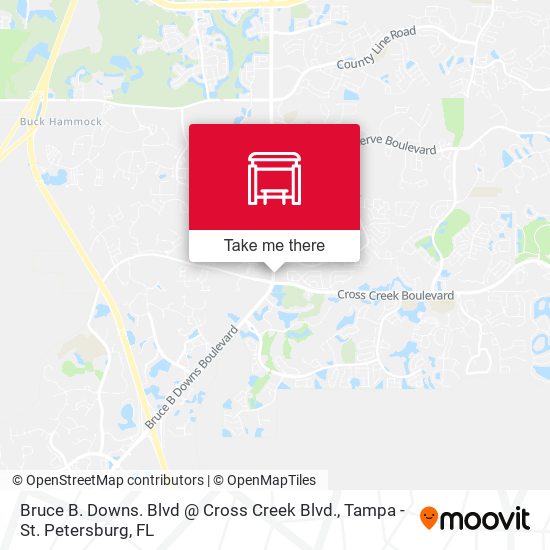 Bruce B. Downs. Blvd @ Cross Creek Blvd. map