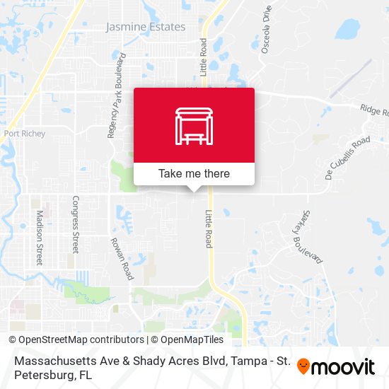 Massachusetts Ave & Shady Acres Blvd map