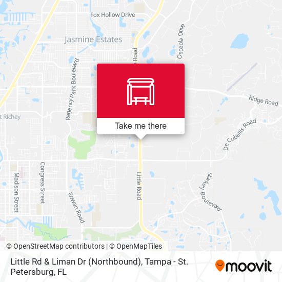Little Rd & Liman Dr (Northbound) map