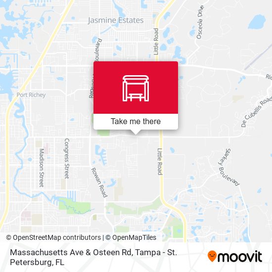 Massachusetts Ave & Osteen Rd map