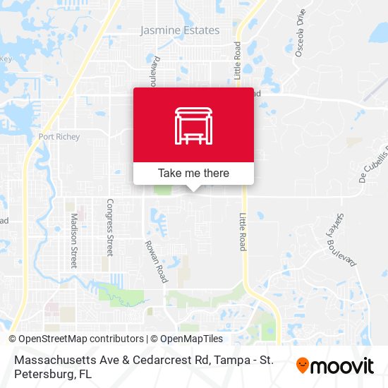 Massachusetts Ave & Cedarcrest Rd map