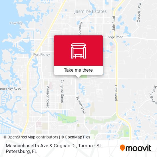 Massachusetts Ave & Cognac Dr map