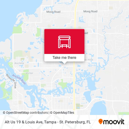 Alt Us 19 & Louis Ave map