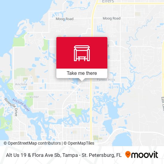 Alt Us 19 & Flora Ave Sb map
