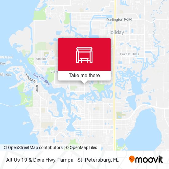 Alt Us 19 & Dixie Hwy map