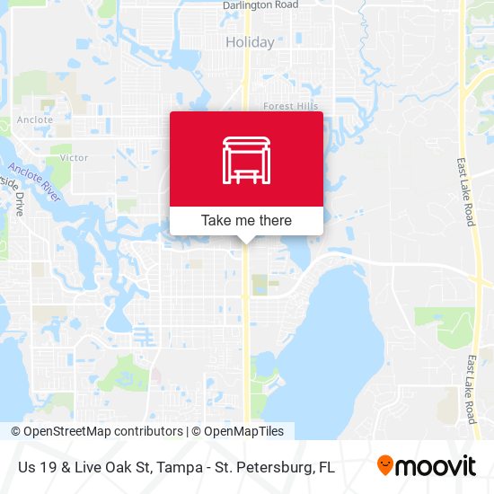 Us 19 & Live Oak St map