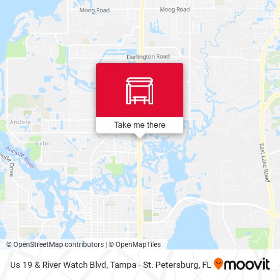 Us 19 & River Watch Blvd map