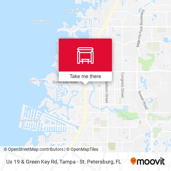 Us 19 & Green Key Rd map