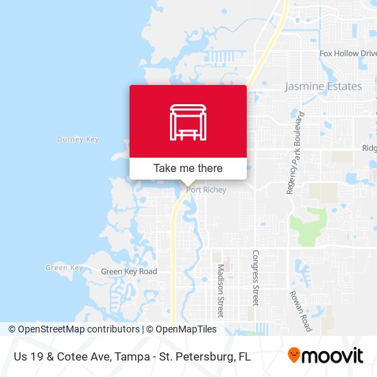 Us 19 & Cotee Ave map