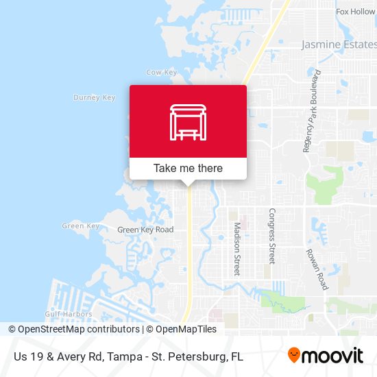 Us 19 & Avery Rd map