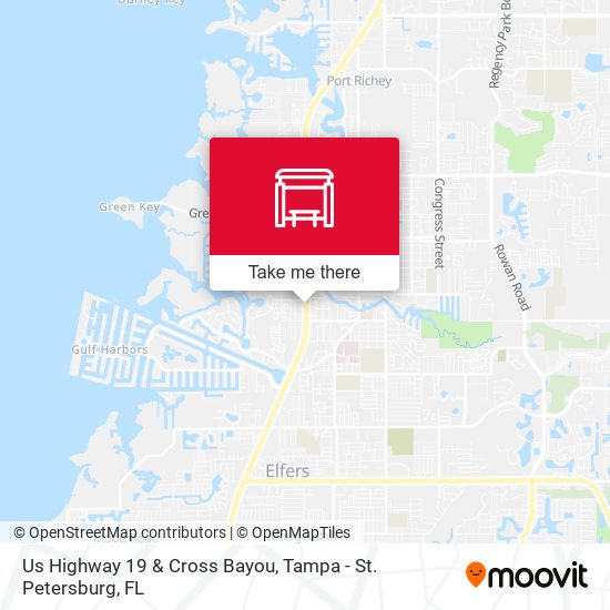 Us Highway 19 & Cross Bayou map