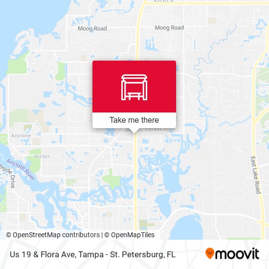 Us 19 & Flora Ave map