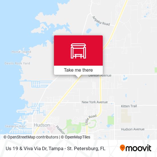 Us 19 & Viva Via Dr map