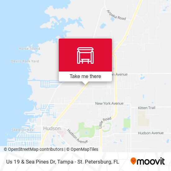 Us 19 & Sea Pines Dr map