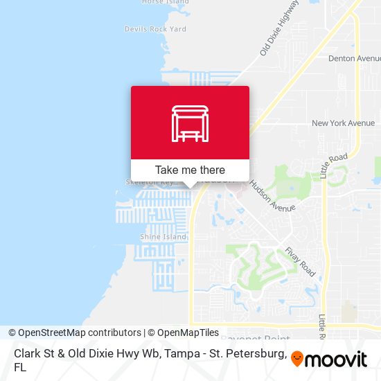 Clark St & Old Dixie Hwy Wb map