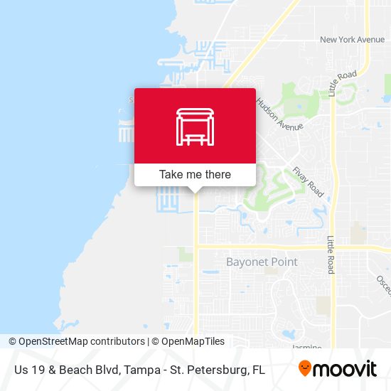 Us 19 & Beach Blvd map